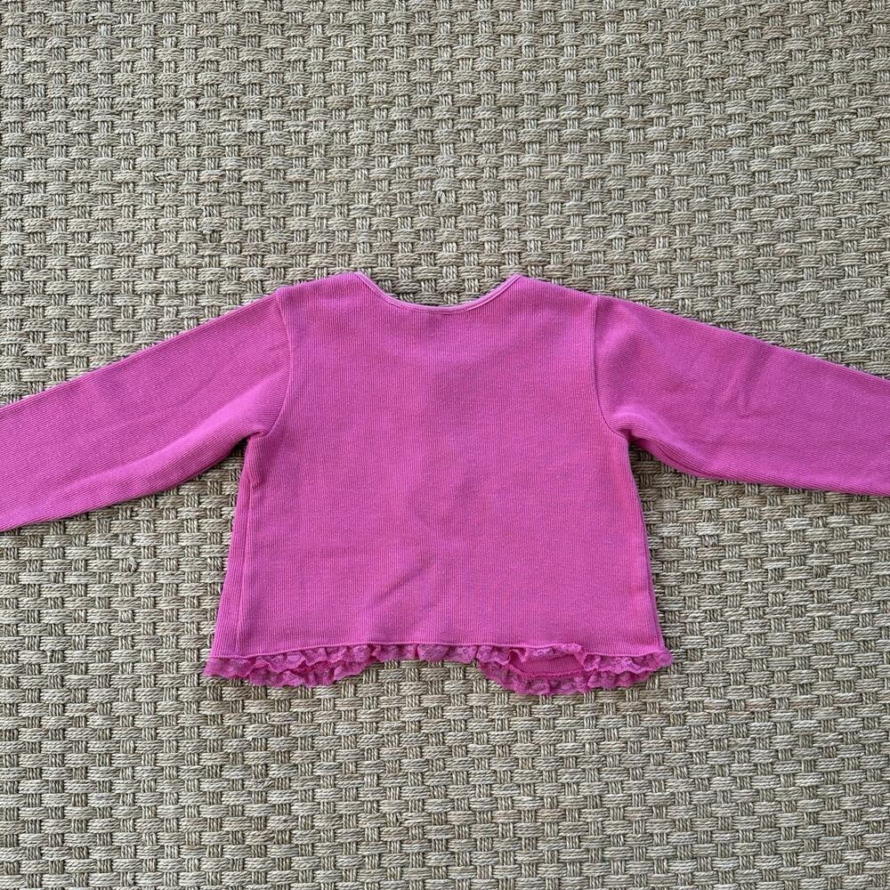 Vintage Kid’s Headquarters Girl’s Pink Sweater Top Size 6 With Embroidery Heart - Picture 11 of 11